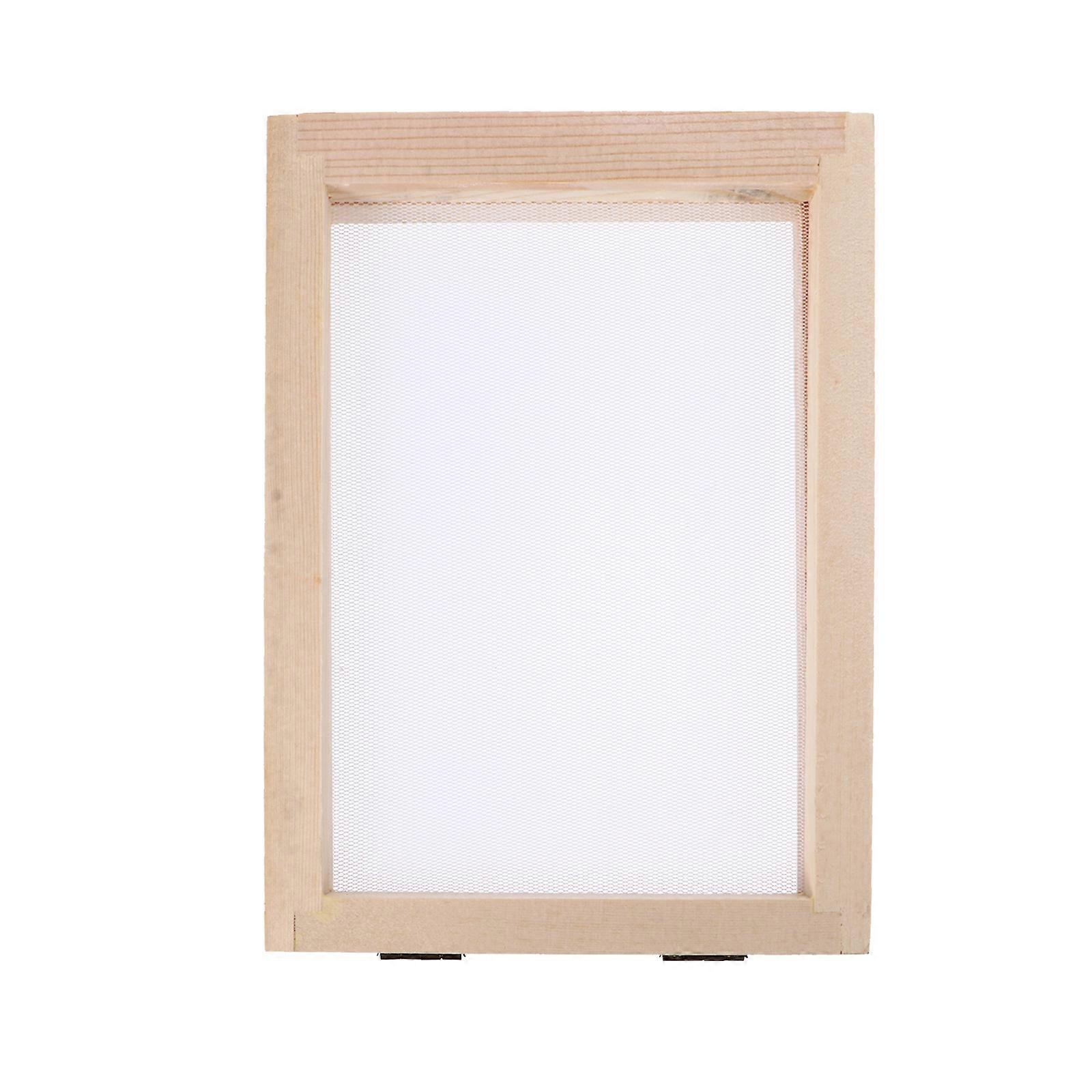 Wooden Paper Making Mould Screen Printing Frame DIY Paper Craft Tool (Beige)