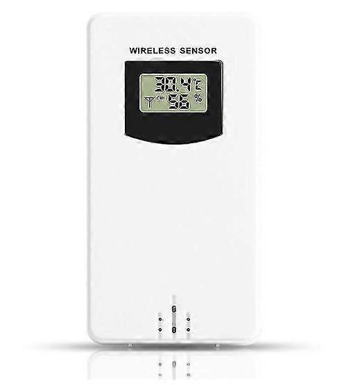 Temperature,Weather Station Accessories, Wireless Sensor Probe Temperature Monitor Outdoor Replacement Sensor,neutral White