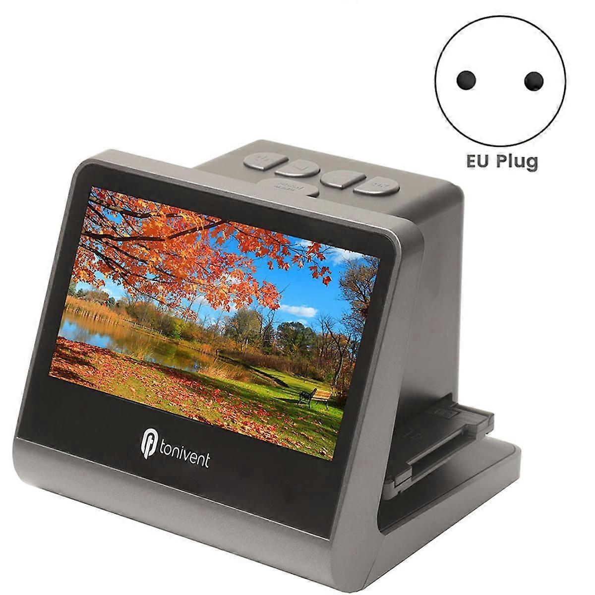 24MP/48MP Negative Film Slider Scanner 8 Film Converter 5 Inch LCD Screen Photo Digital Image Viewer-EU Plug
