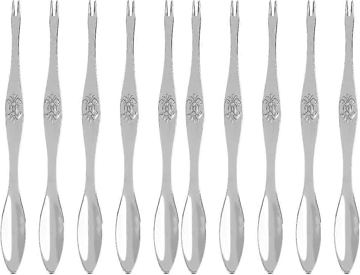 ステンレススチールシーフードフォークロブスタークラッカーツールロブスターフォークセットカニクラッカーナットクラッカーロブスターレッグピック(10pcs)