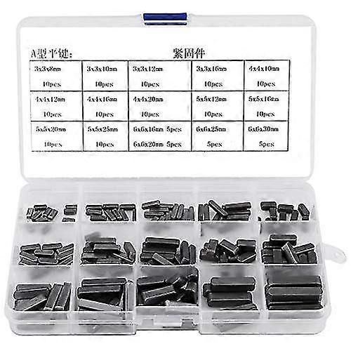 Round Ended Key Set 8mm-30mm Less Steel Key Assortment Drive Shaft Keys Set Pack Of 140