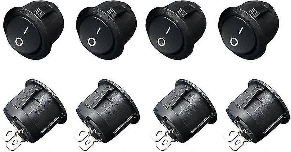Solder Spst On/off Mini Boat Rocker Switch Toggle Spst Switch Small Switch Button For Switch Buttons8pcs)(black)