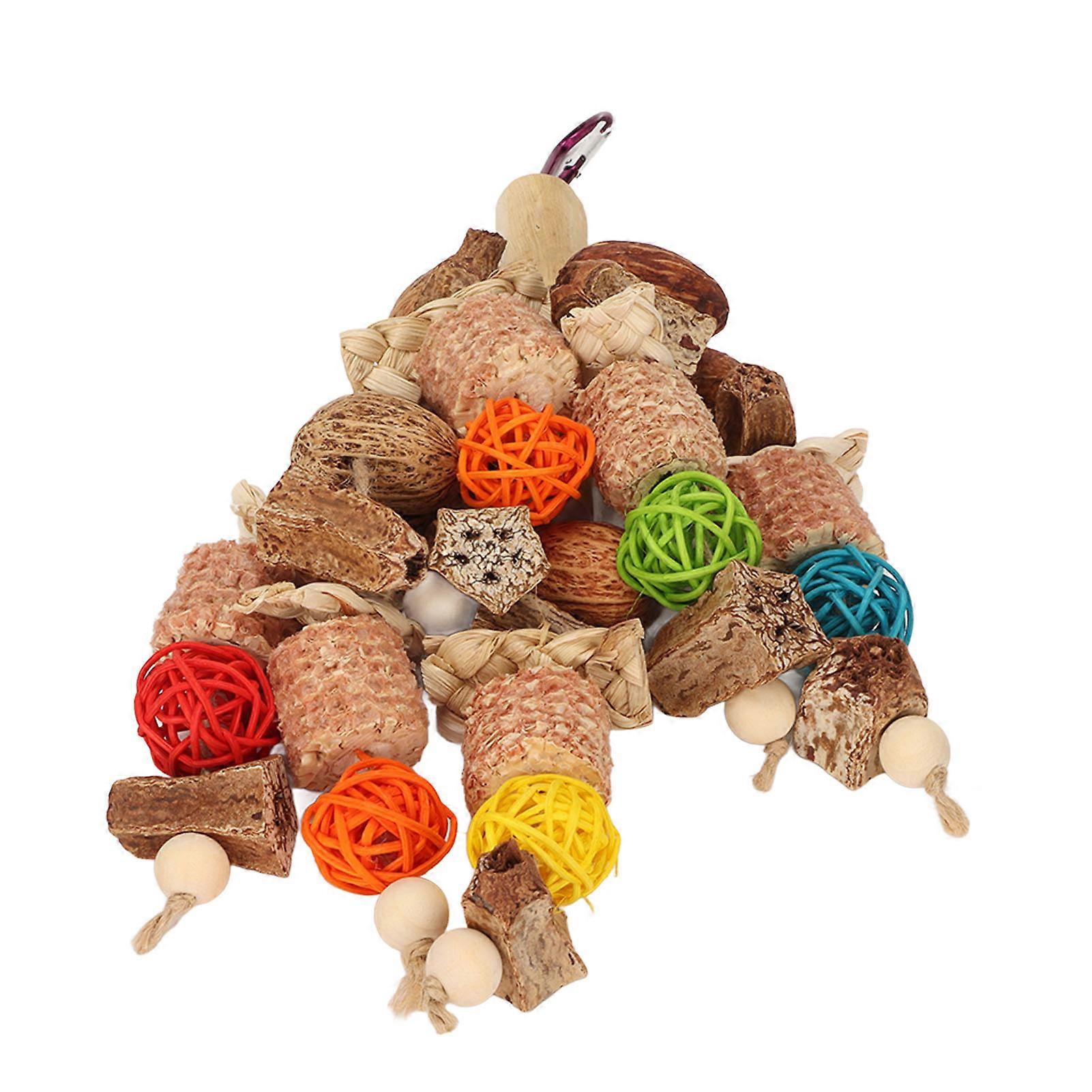 Parrot Bird Chewing Toys Corn Cob String Colorful Destructive Relief Cage Decor