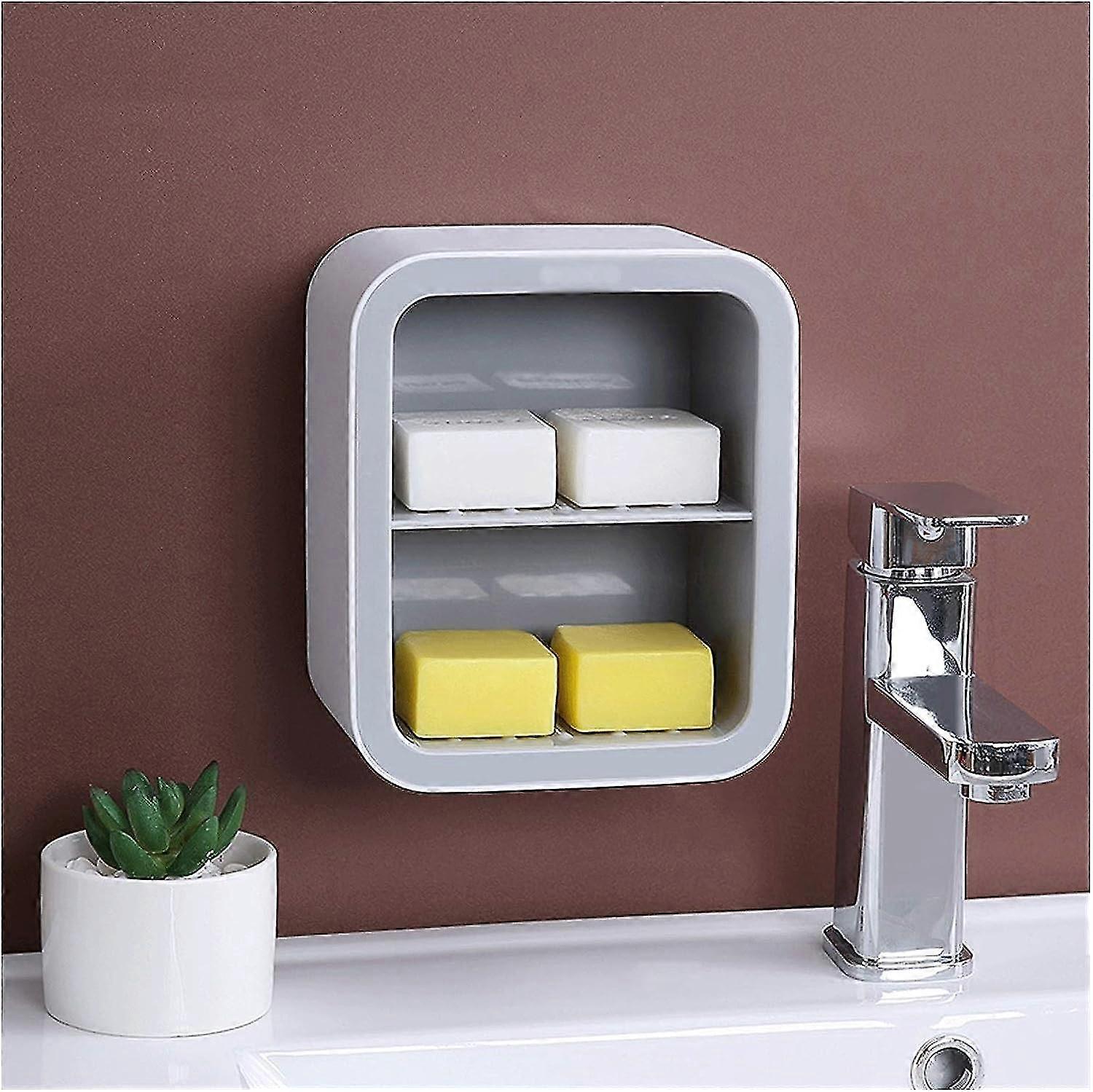 Wall-mounted Soap Dish - Space-saving Plastic Soap Container For Bathroom YGWL