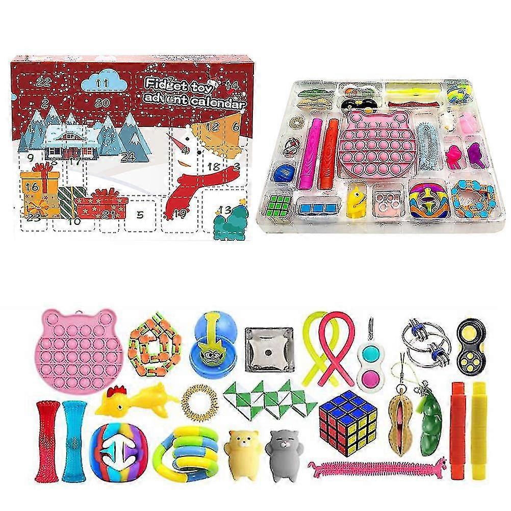 Christmas Advent Calendar - 24 Days Countdown Blind Box Toys Sets for Kids and Adults