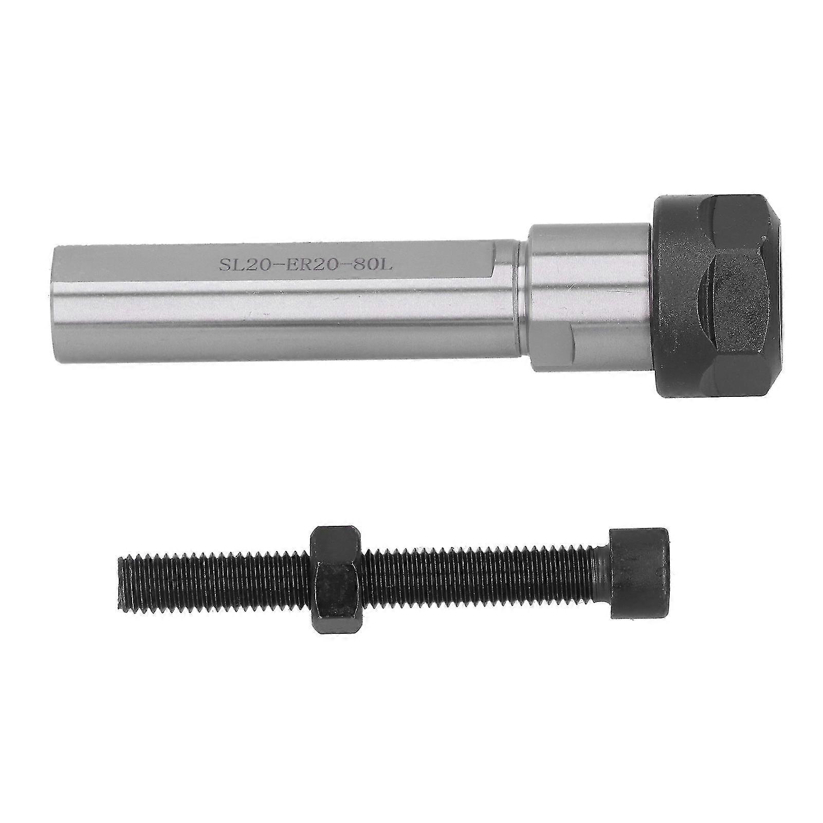 SL20-ER20-80L CNC Lathe Machine Floating Tapping Tool Collet Chuck Holder Straight Extension Rod