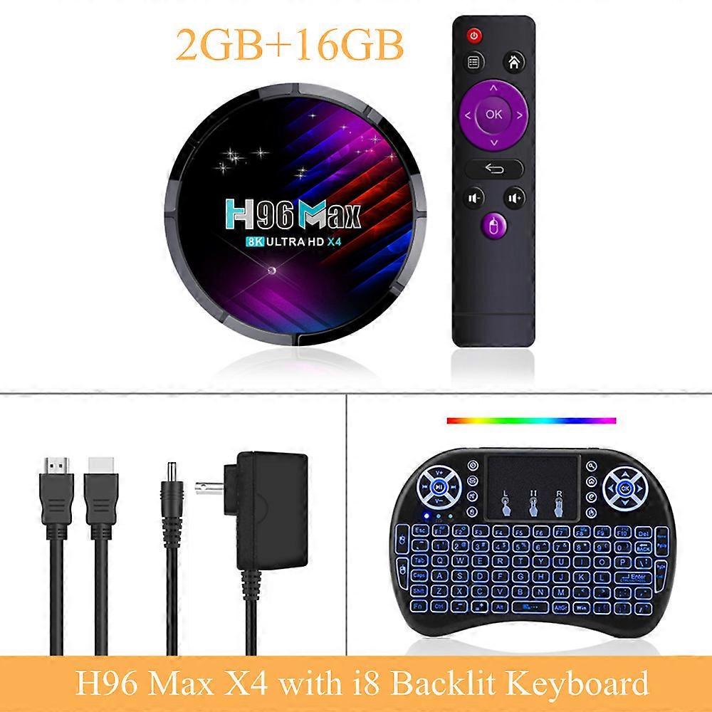 H96 Max X4 Smart TV Box Android 11 Amlogic S905X4 8K AV1 Media Player 4GB 64GB BT4.0 Dual Wifi Voice Control Set Top Box