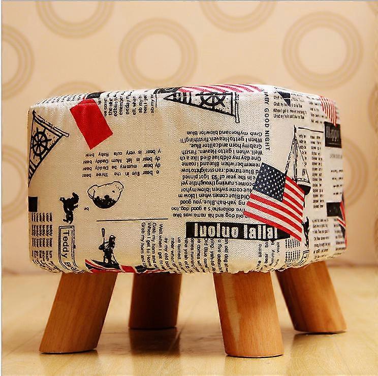 Ottoman footstool Rest stool with 3 legs Paper Mache