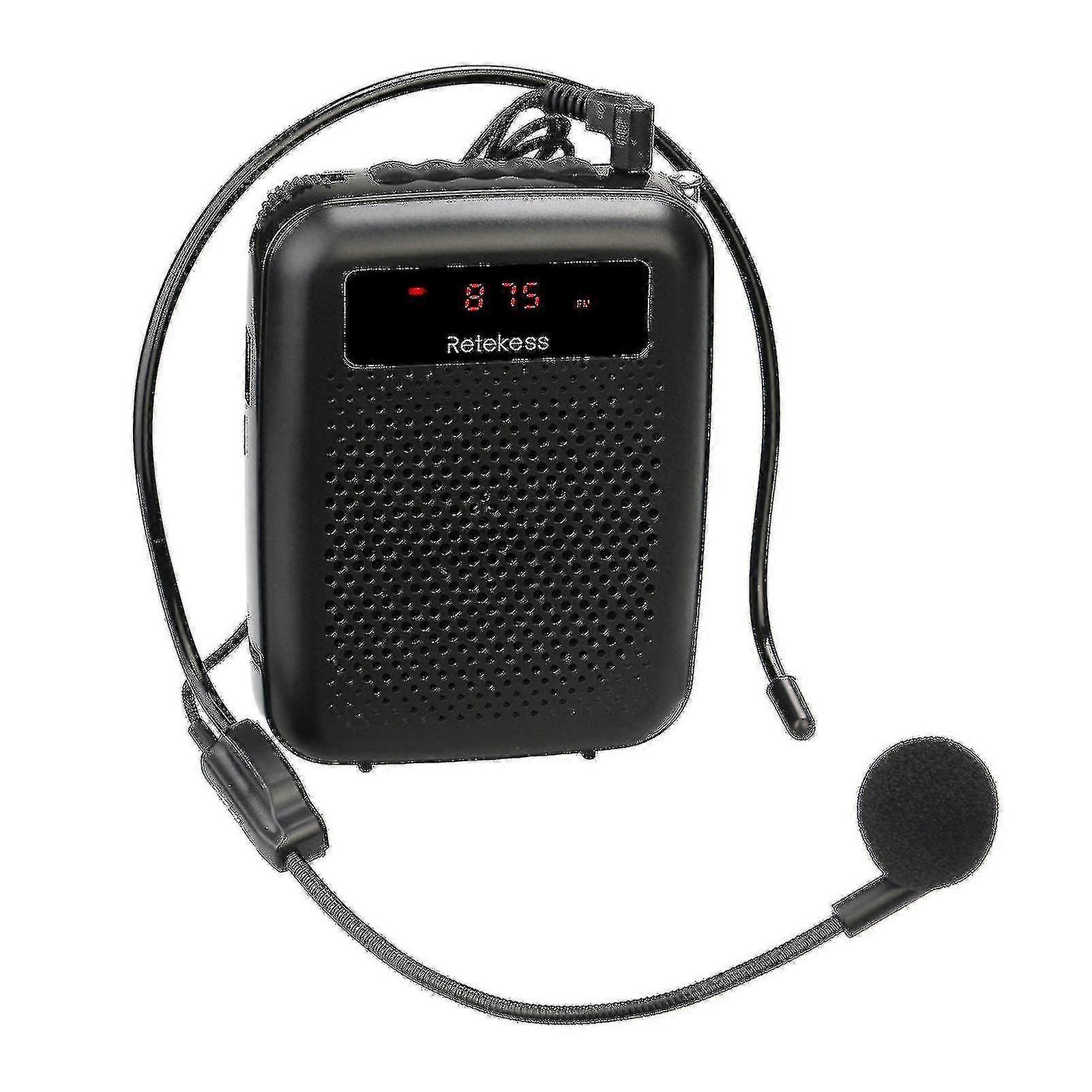 Retekess PR16R Portable Voice Amplifier with Digital Display, 12W Mini Speaker for Teachers