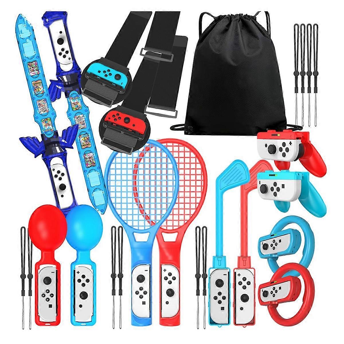 15-in-1 Handle Grips Kit for Switch NS Sports Accessories for Switch/ Sports Games