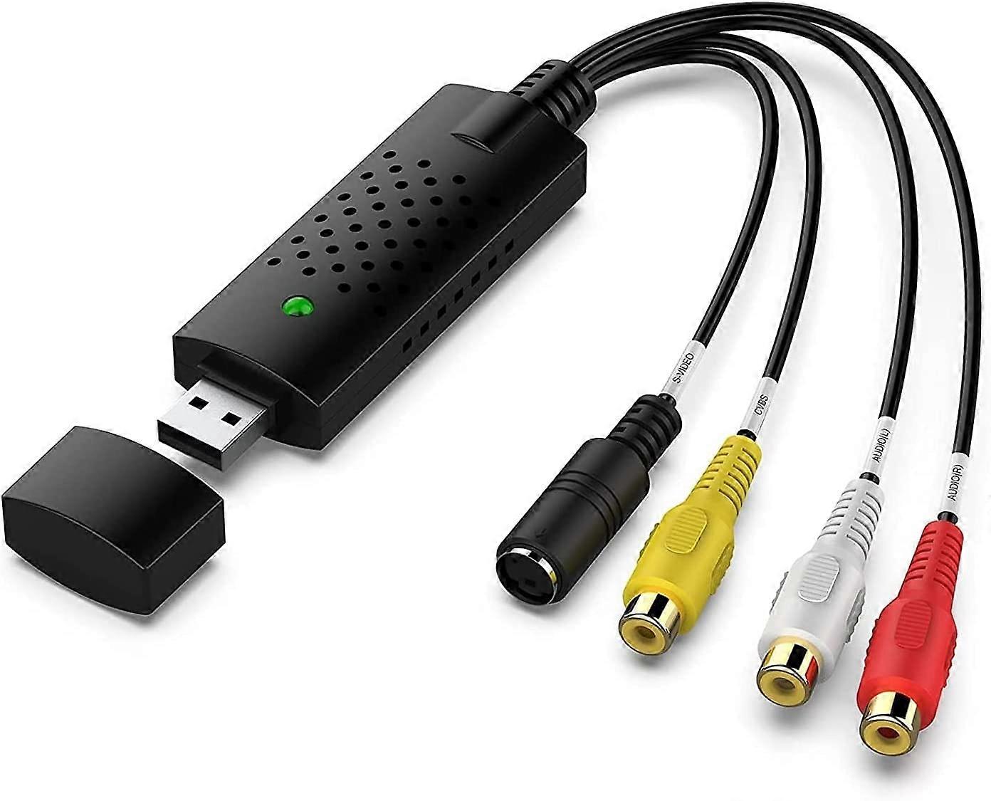 ZRUXE USB 2.0 Audio/Video Converter - Video Capture Card Digitizes Video from Any Analog Source Including VCR, VHS, DVD