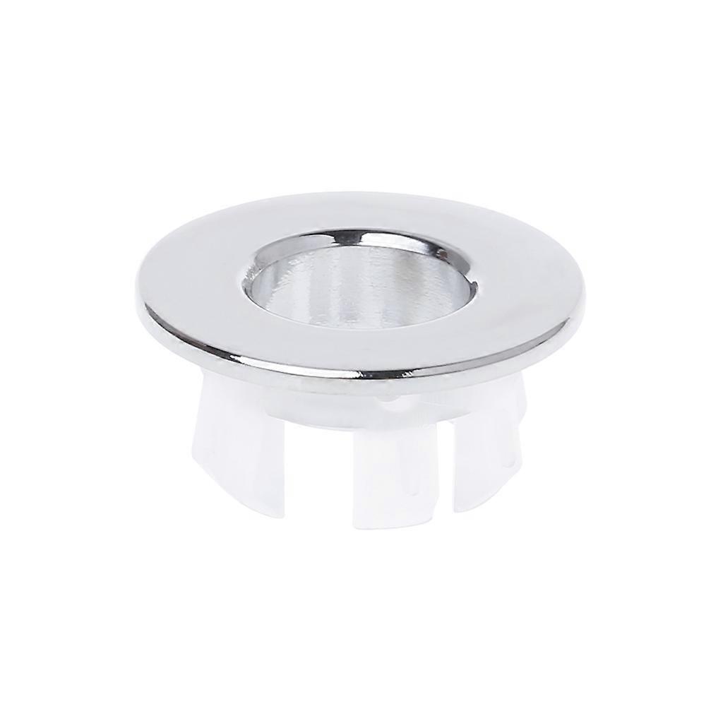 Bathroom Basin Sink Overflow Cover Six-foot Round Insert Chrome Ring Hole Cap