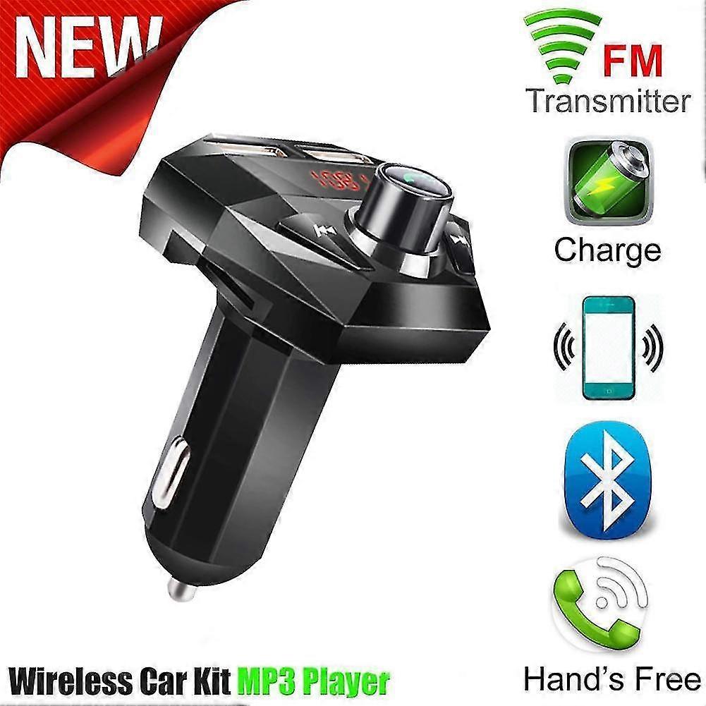 Wireless Bluetooth 5.0 Car Kit FM Transmitter Handsfree Car Dual USB Charger MP3 Player 3.1A Hands-free Audio Receiver