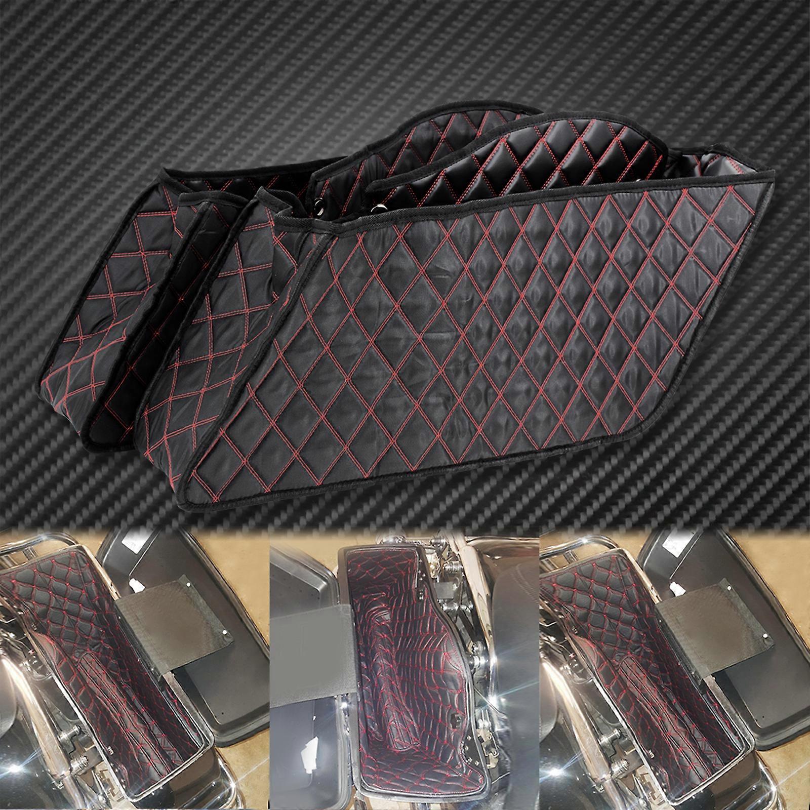 Motorcycle Saddlebag Insert Carpet Liner Thread Extended Bags For Harley Touring Street Glide Road Electra Glide FLHX 2014-2022