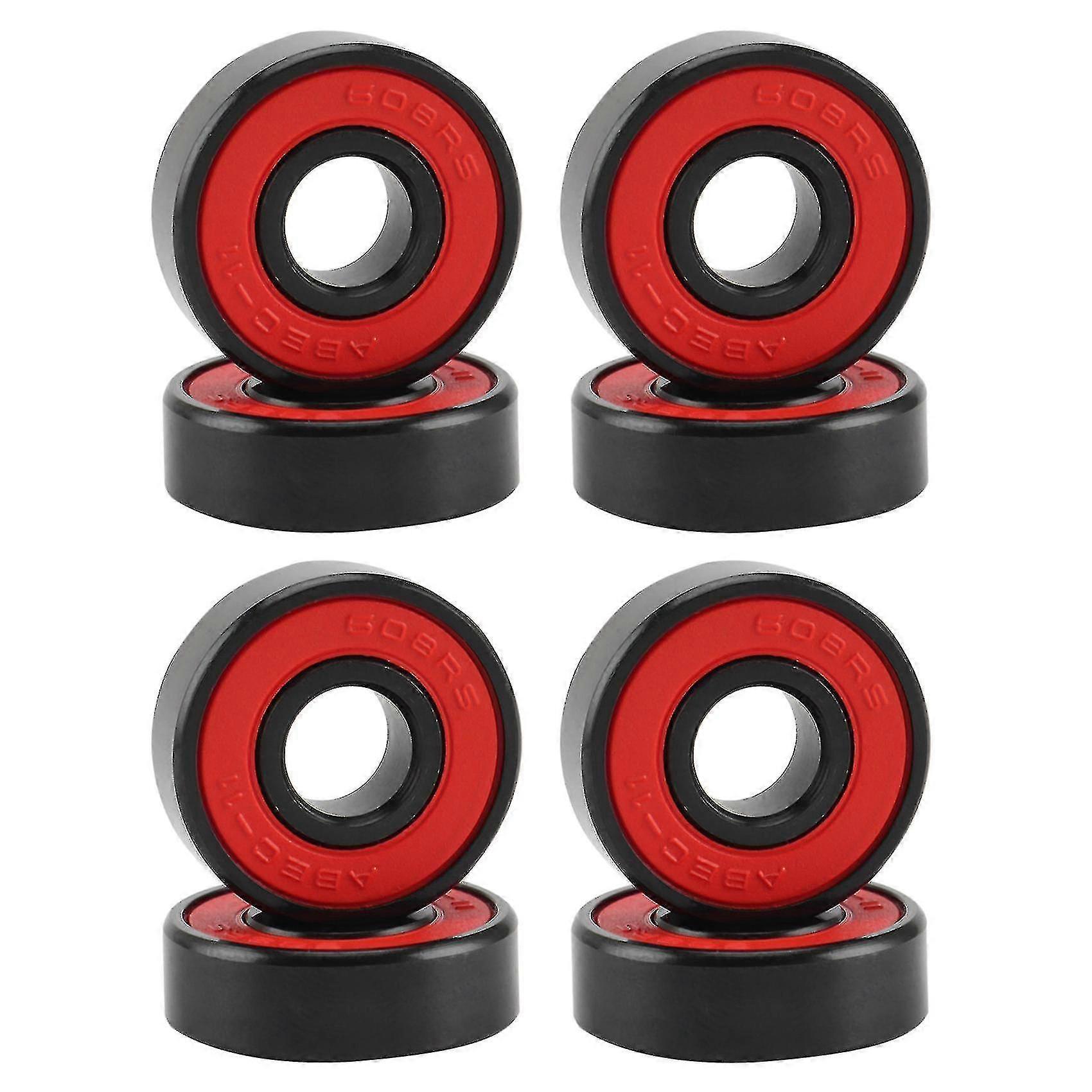 8 Adet 608 Seramik Bilyalı Rulmanlar Paten İçin Yüksek Hızlı Aşınmaya Dayanıklı