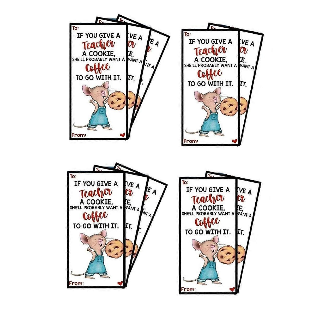 Appreciation Greeting Card for Teacher,If You Give Your Teacher A Cookie Book,Cards with Unique Appreciation B