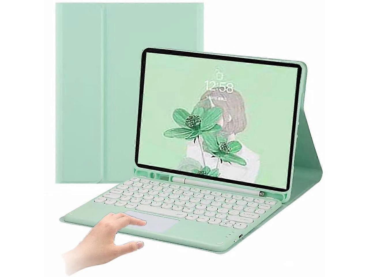 Keyboard Case for iPad Air 5 2022 / Air 4 2020, Slim Leather Cover with Detachable Touchpad Keyboard / Pencil Holder for iPad Air 5th / 4th Generation