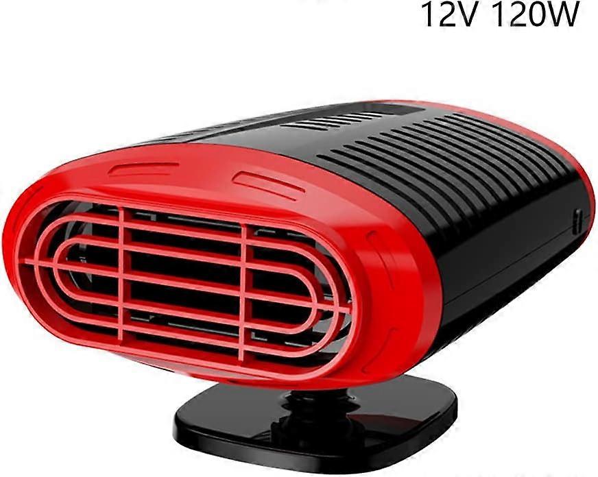 Mini Car Heater, Portable 12V 120W Cigarette Lighter Socket Defroster, Defogger with Hot Cold Wind, Black