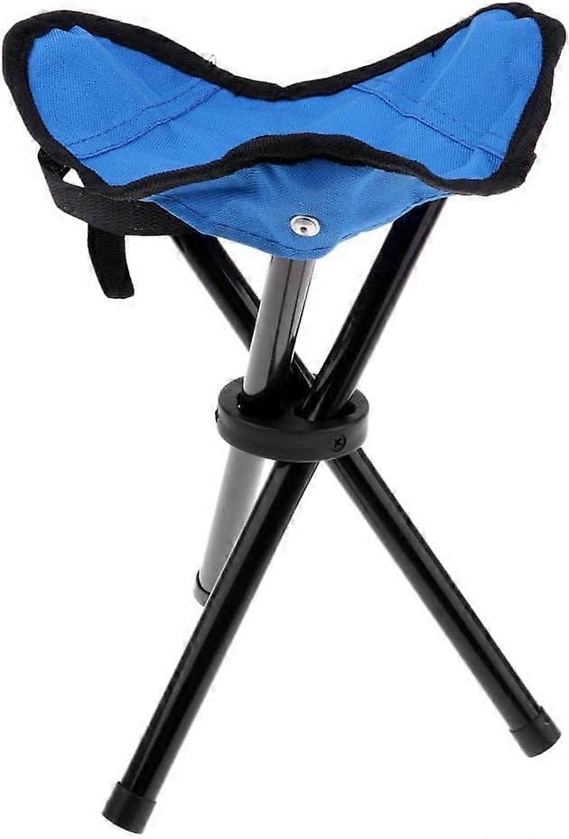 ripod Foldable Camping Stool Compact Ultralight Fishing Seat - Blue, 36*22*22cm