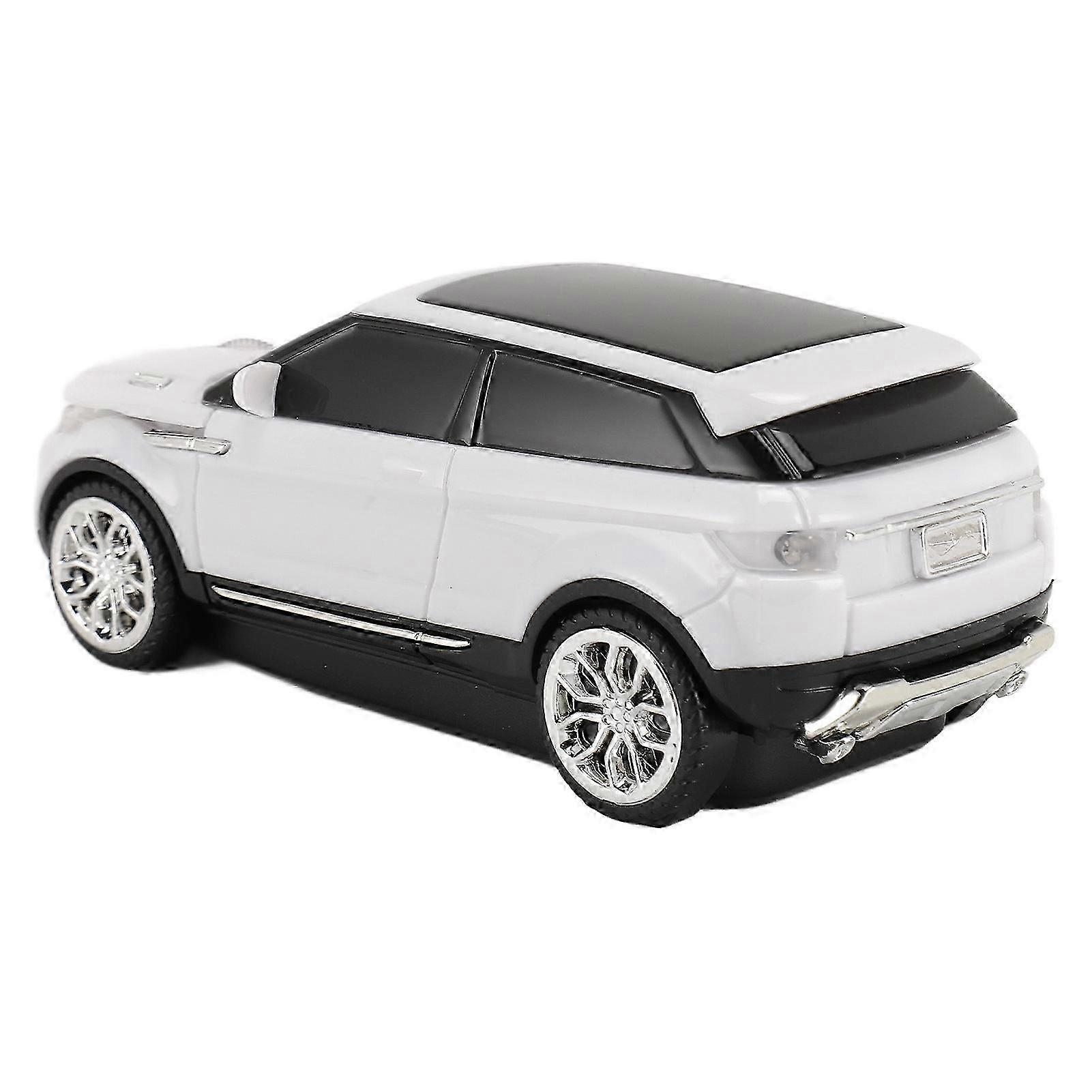 Autoform Drahtlose Gaming-Mäuse 2,4 GHz 1600 DPI Coole 3D-Autoform-Computermaus mit USB-Empfänger für Laptop Weiß