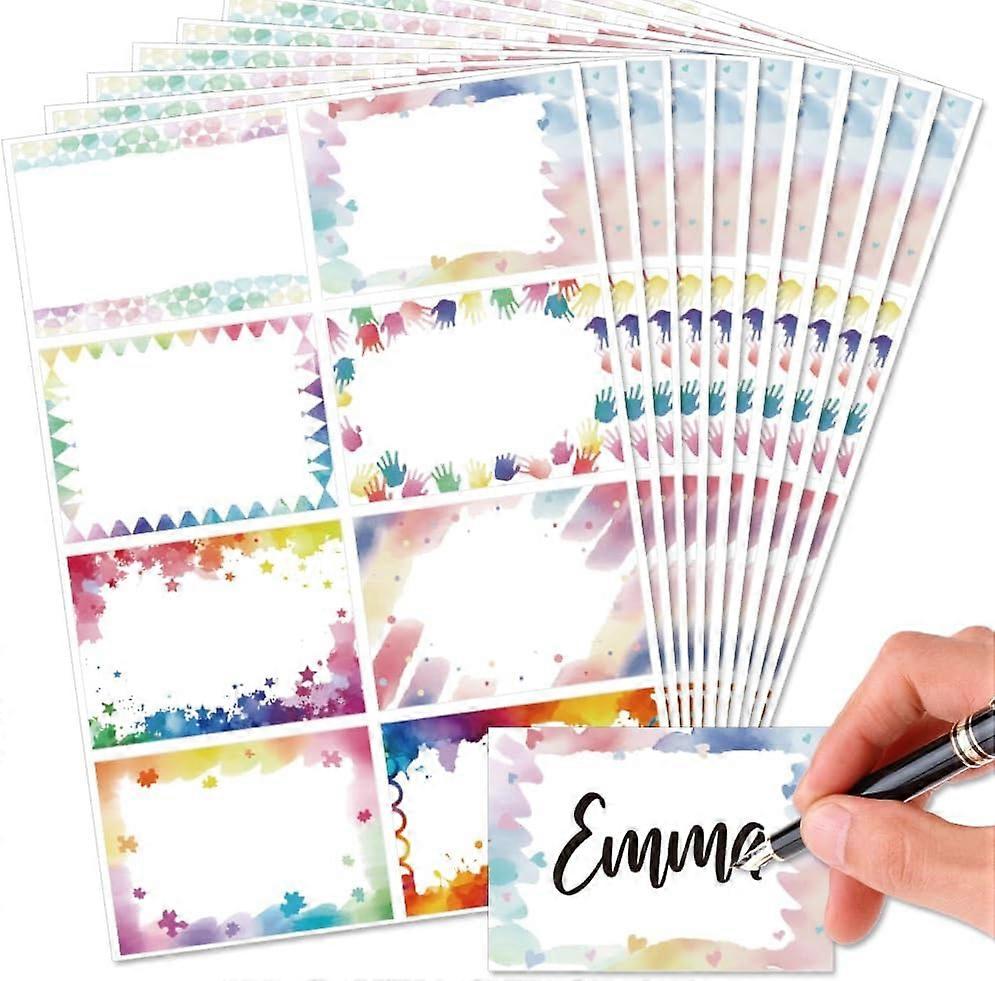 PVC Waterproof Blank Label Stickers Writable Adhesive Label Rectangle Mixed Shapes Sticker: 85x60mm 8pcs/sheet