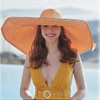 Damen Sommer Übergroße Krempe Sonnenkappe Outdoor UV Schutz Angeln Bucket Hat