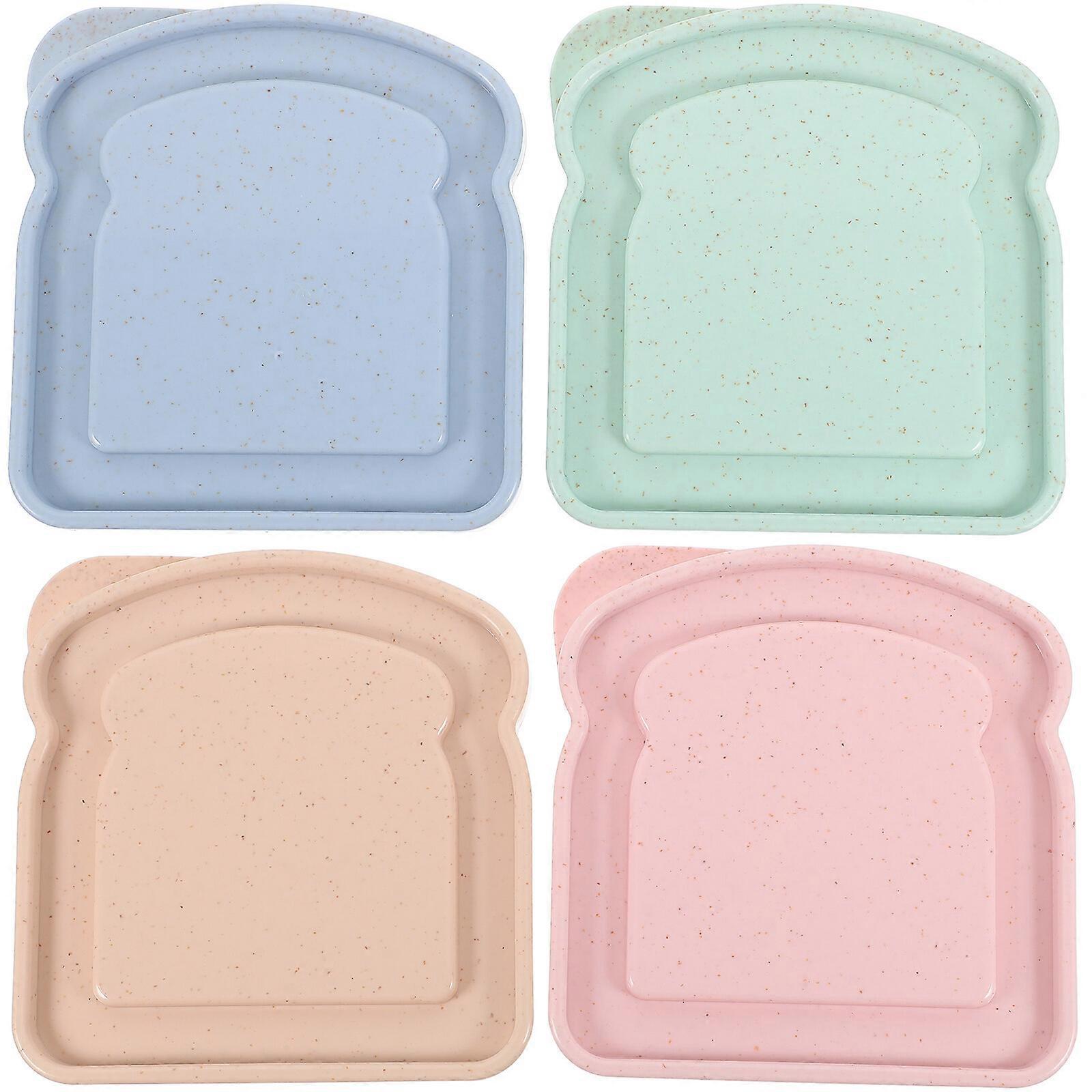 4pcs Sandwich Storage Cases Toast Case with Lid Portable Toast Container