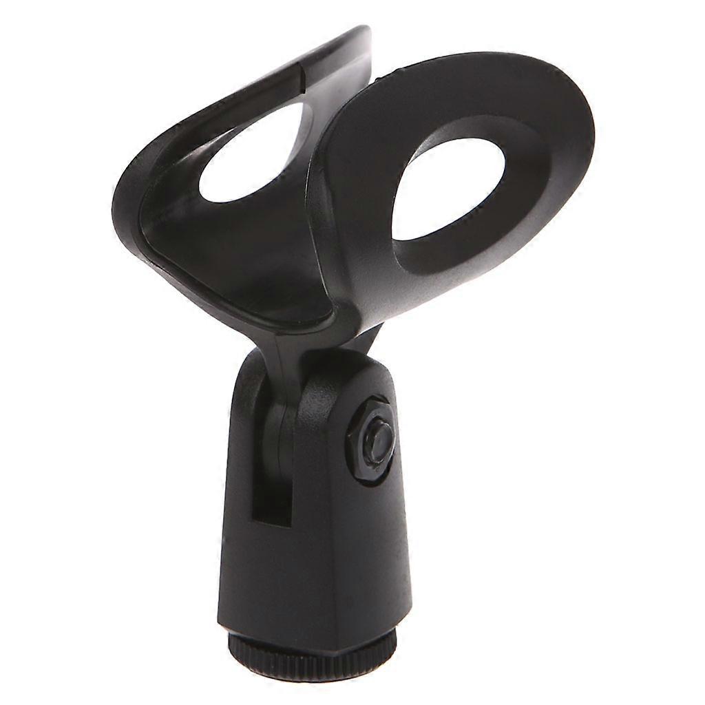 Flexible Microphone Mic Stand Accessory Plastic Clamp Clip Holder Mount Black