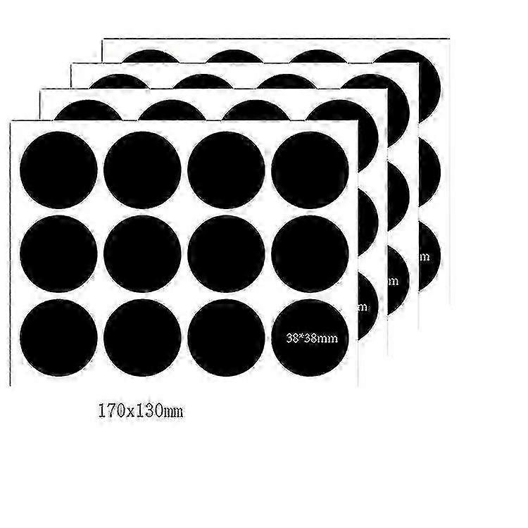 20pcs 38mm Round Dot Stickers Circle Labels - Black