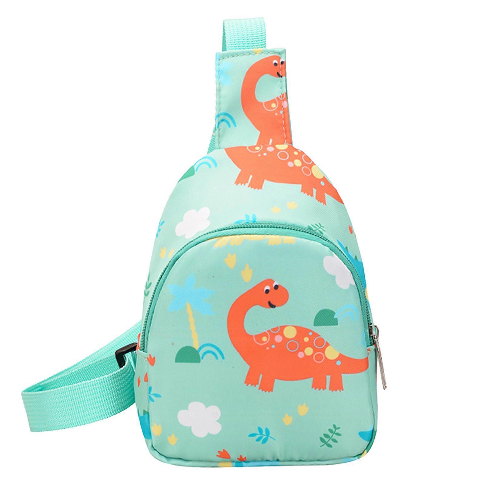Children's Cute Dinosaur Print Nylon Cross Body Bag for Boys & Girls