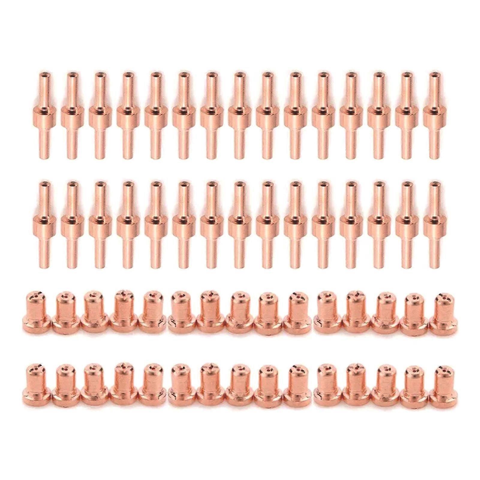 60Pcs 40A Durable Plasma Cutter Tip High Hardness Corrosion-resistant Reliable Useful Electrode Tip Set for PT31 Plasma Cutting Torch