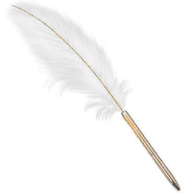 2pcs 1.0mm Retro Feather Ballpoint Pen Creative Metal Signature Pen pour étudiant Écriture École Bureau Mignon Papeterie Fournitures Cadeau