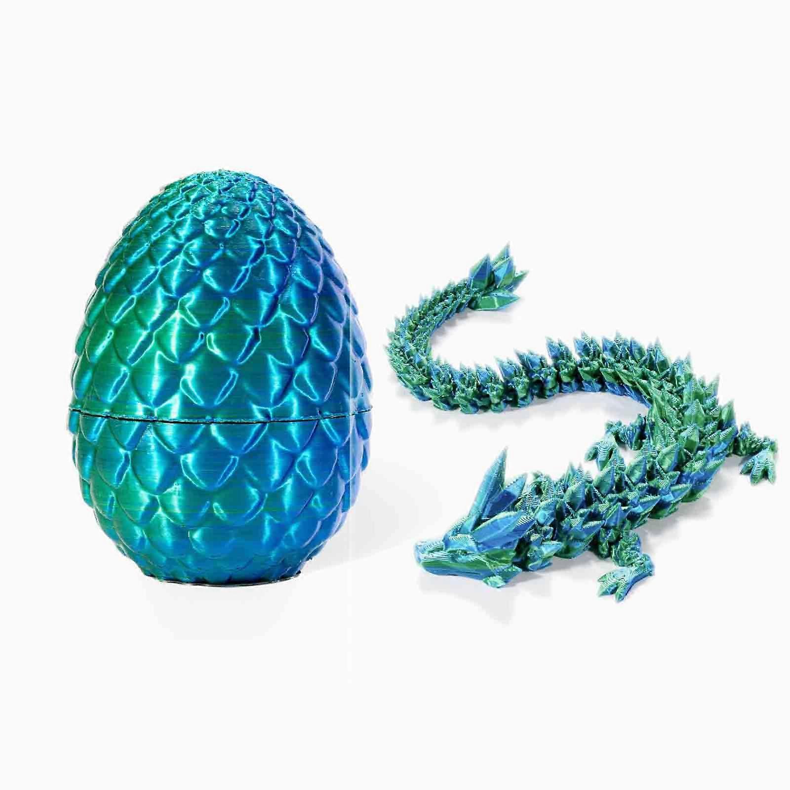 3D-trykt artikulert drage med drageegg 3D-trykt dragekrystalldrage, kampanje