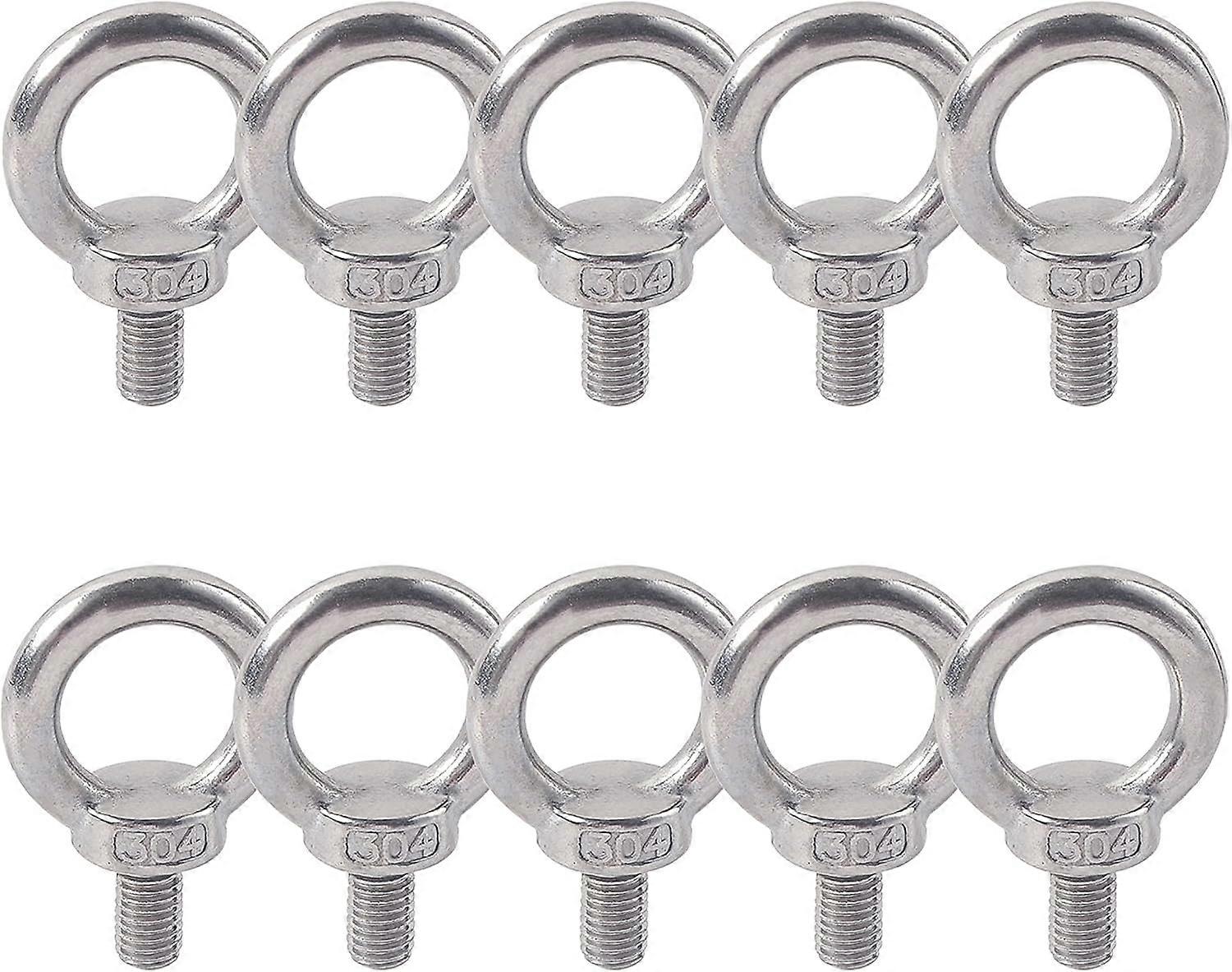 Øyebolt 304 Rustfritt Stål Mannlig Gjenge 10PCS