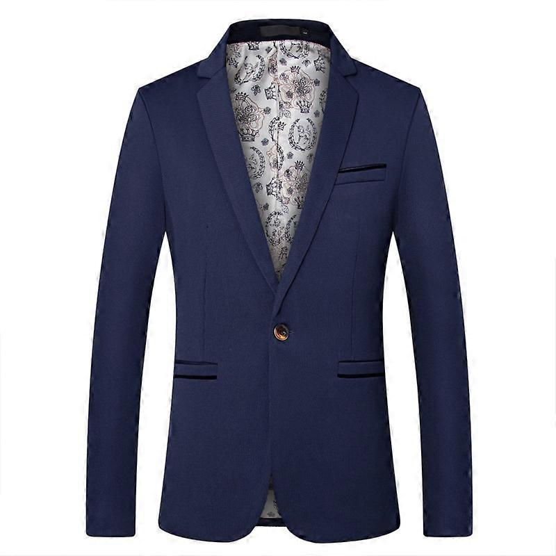 Mens Slim fit Solid Blazer Casual Suit Jacket