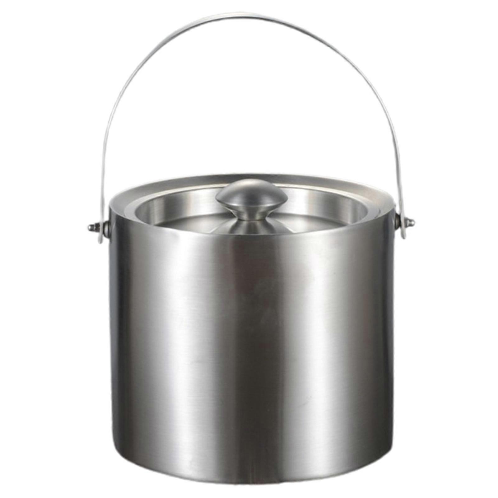 2L/3L Ice Bucket Temperature Resistant Thickened Smooth Surface Ice Cube Container Bucket with Lid for Party