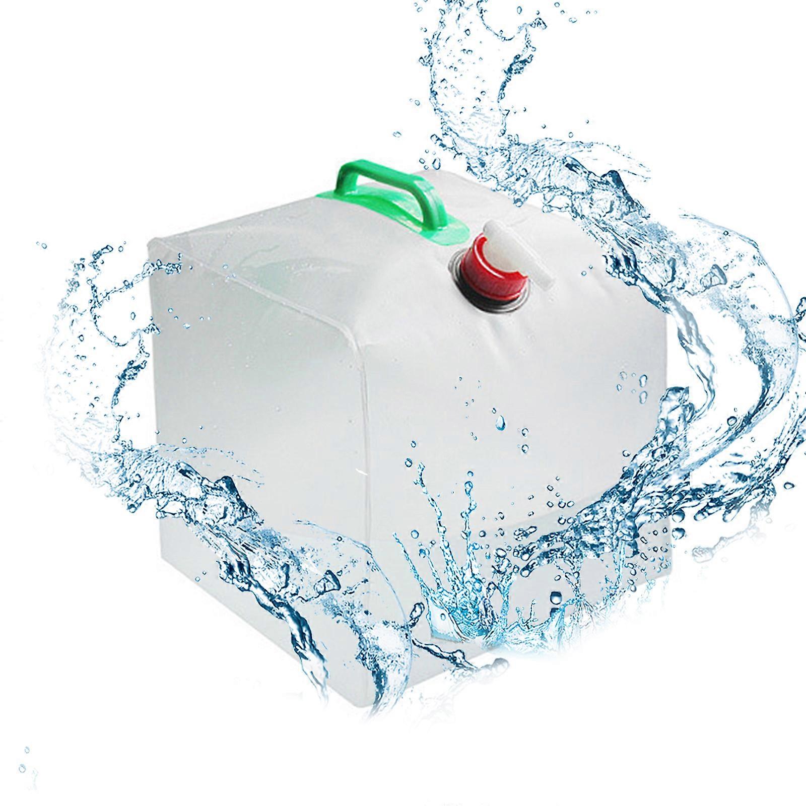 New Upgraded Water Container Collapsible Transparent PVC Large Portable Spigot Foldable Leak-Proof 10/20L