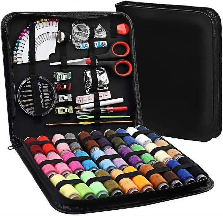 Sysett, profesjonelt bærbart tilbehørssett, 112pcs Premium sytilbehør