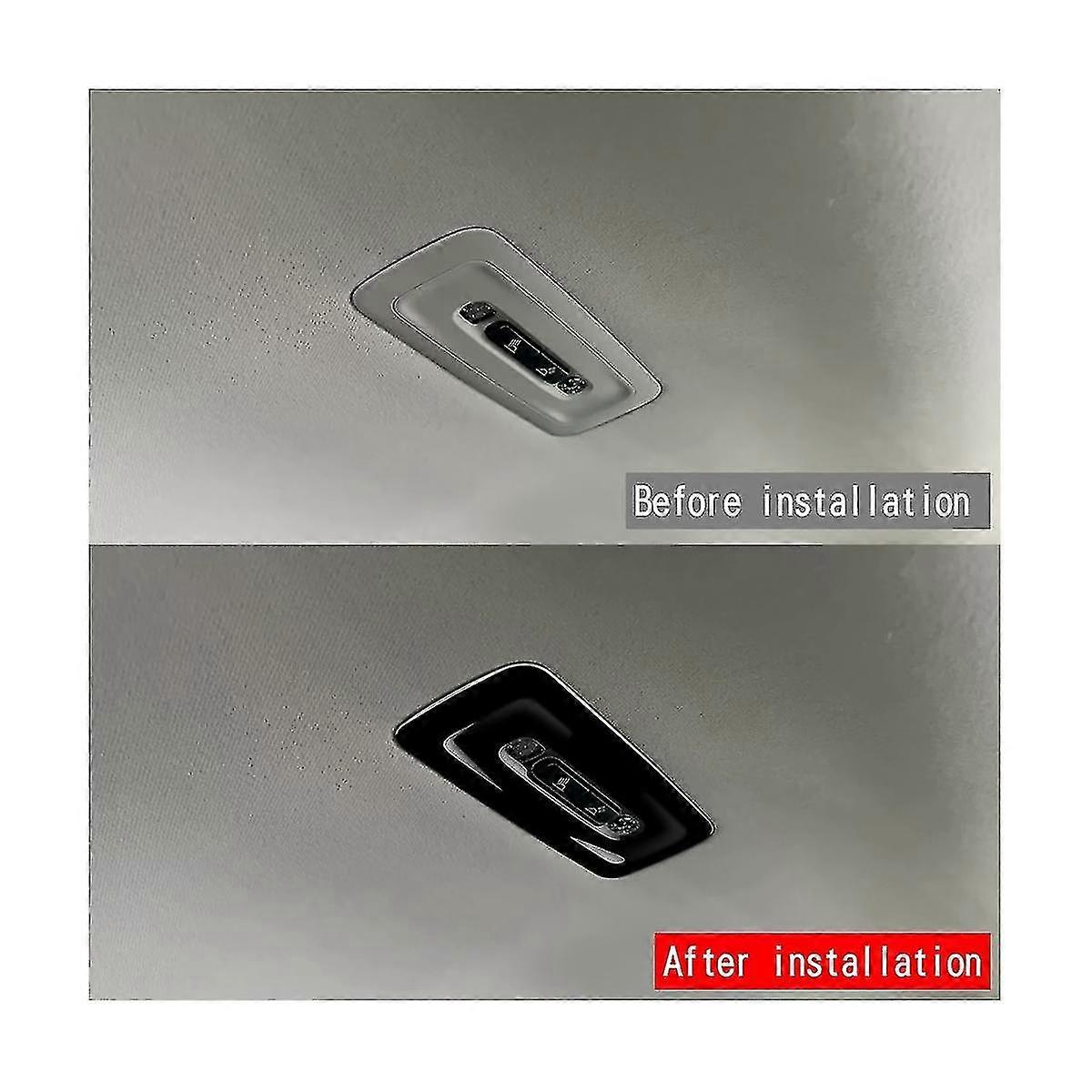 Car Glossy Black Rear Reading Light Frame Decoration Interior For Prius 60 Series 2020-2023
