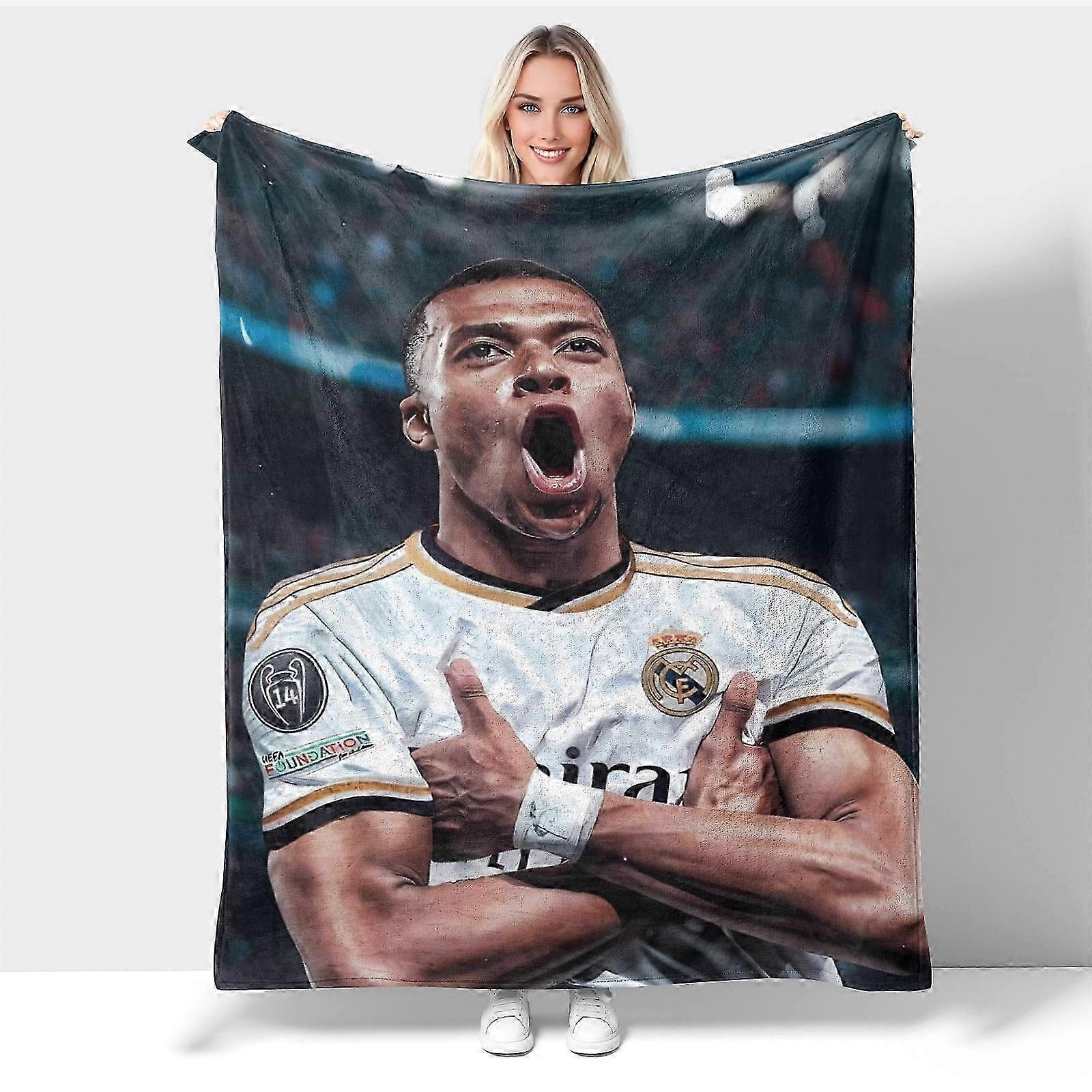 t26 Blanket Kylian Mbapp Blanket X,Throw Blankets Flannel Sleep Cozy Lightweight UltraSoft Micro Blankets for Sofa Blanket bn26