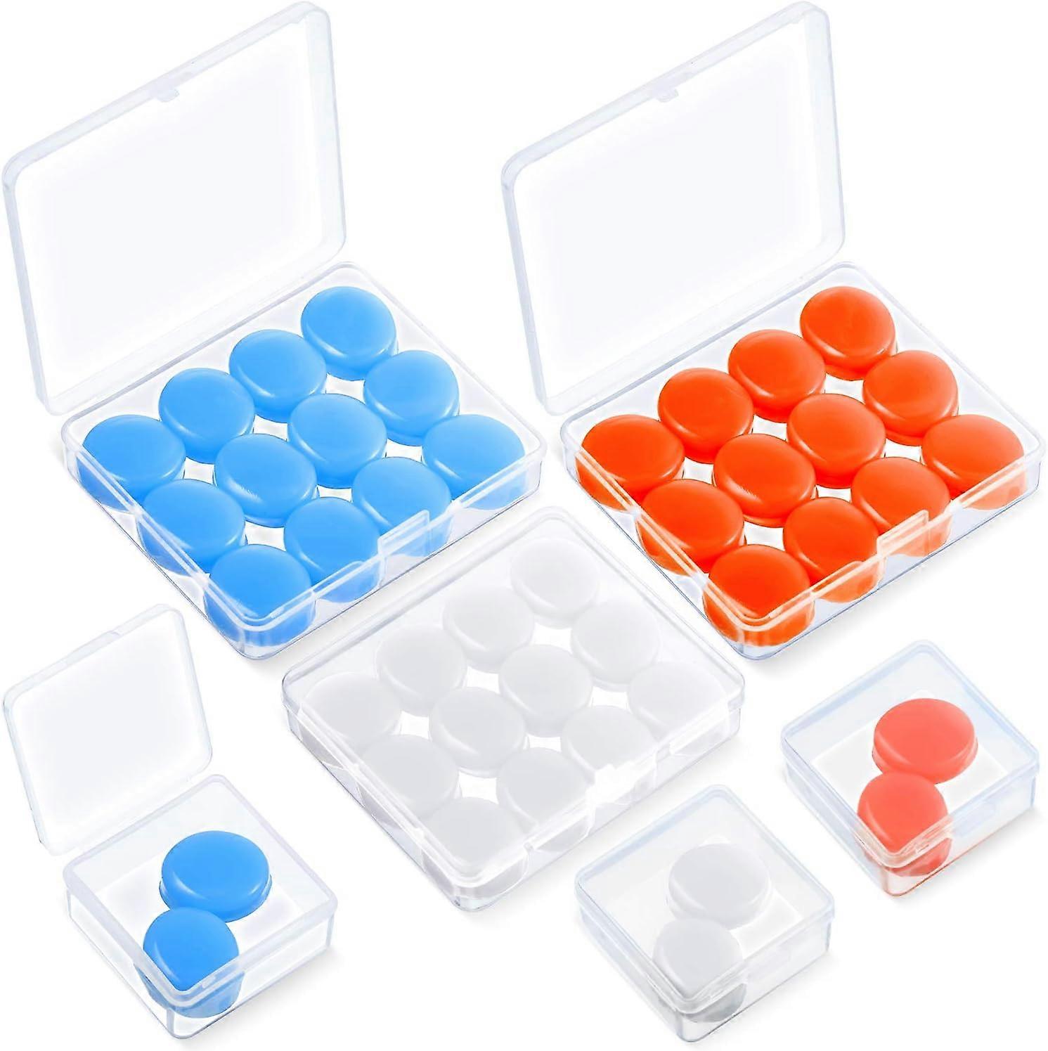 21 Pairs Ear Plugs for Sleeping Soft Reusable Moldable Silicone Earplugs Noise Cancelling Earplugs Sound Blocking Ear Plugs with Case for Swimming, Co
