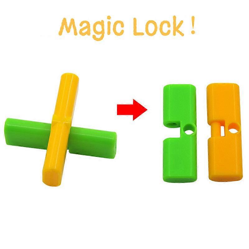 1pc magic trick props magical cross interesting lock automatically unlock close-up stage performance toy