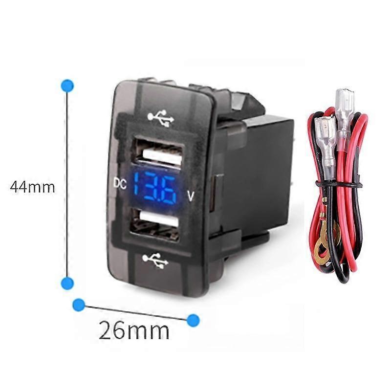 12-24V 4.2A Dual USB QC Car Socket Charger Quick Charge For Mobile Phone Fast Charge with LED Voltmeter Car Accessories Power Adapter For Toyota