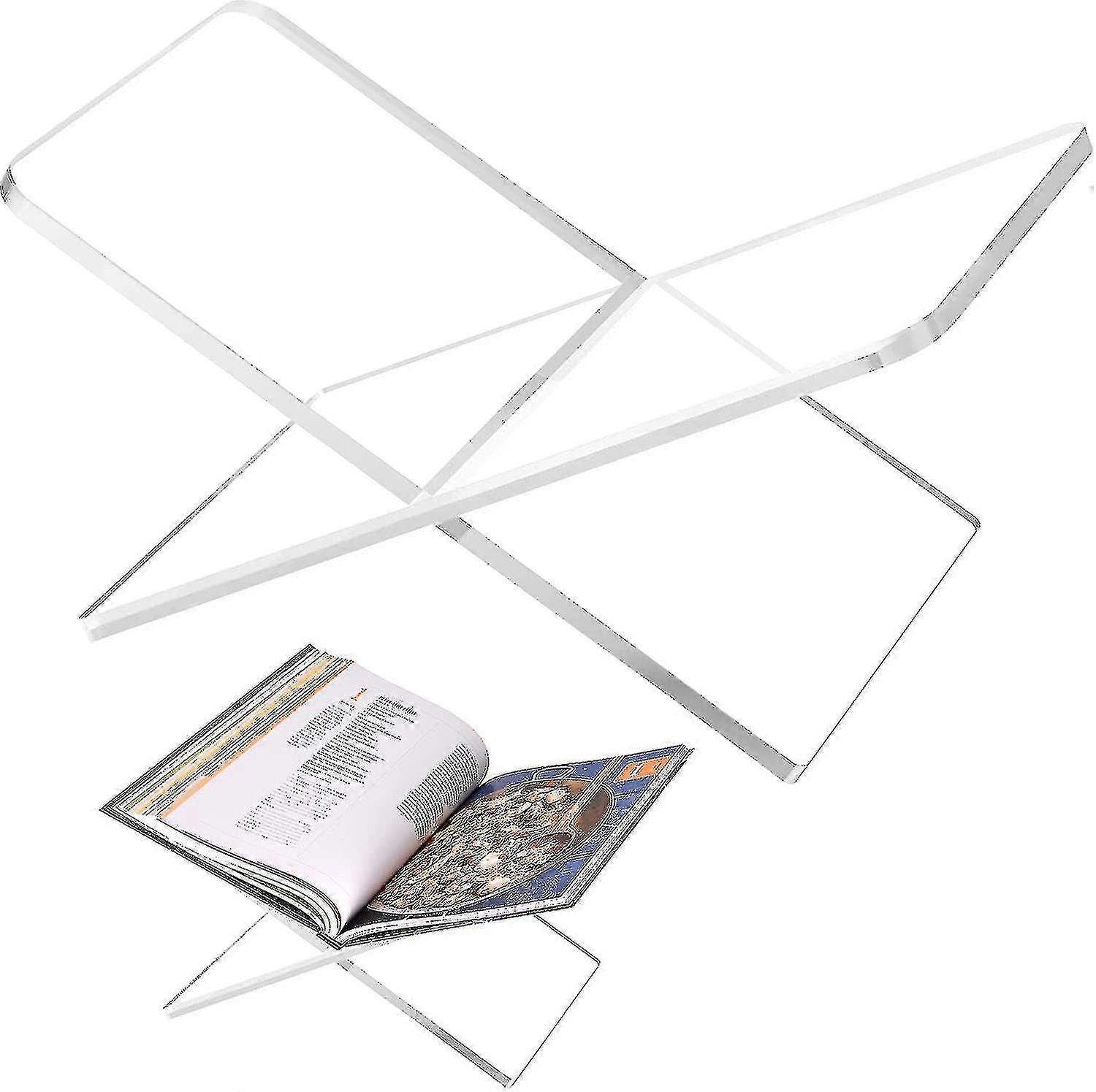 Acrylic Book Holder, Clear Acrylic Book Holder, Open Large Book Display Stand Transparent Sturdy Boo