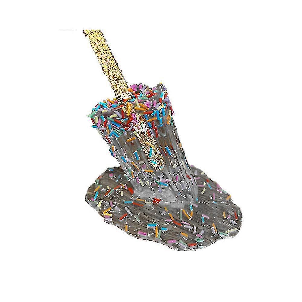 Sunrain Melting Popsicle Sculpture Crystal Lollipop Resin Ornament Home Office Ornament