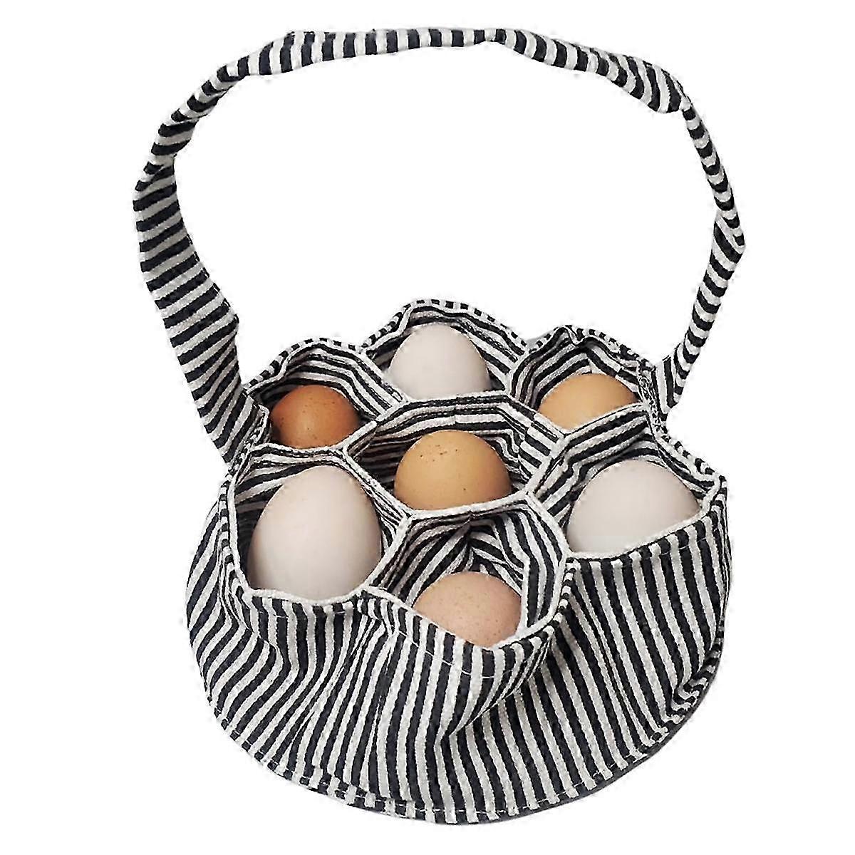 Mini Fabric Egg Basket For Gathering Eggs - 1pcs Egg Collecting Basket With 7 Pouches For Chicken,