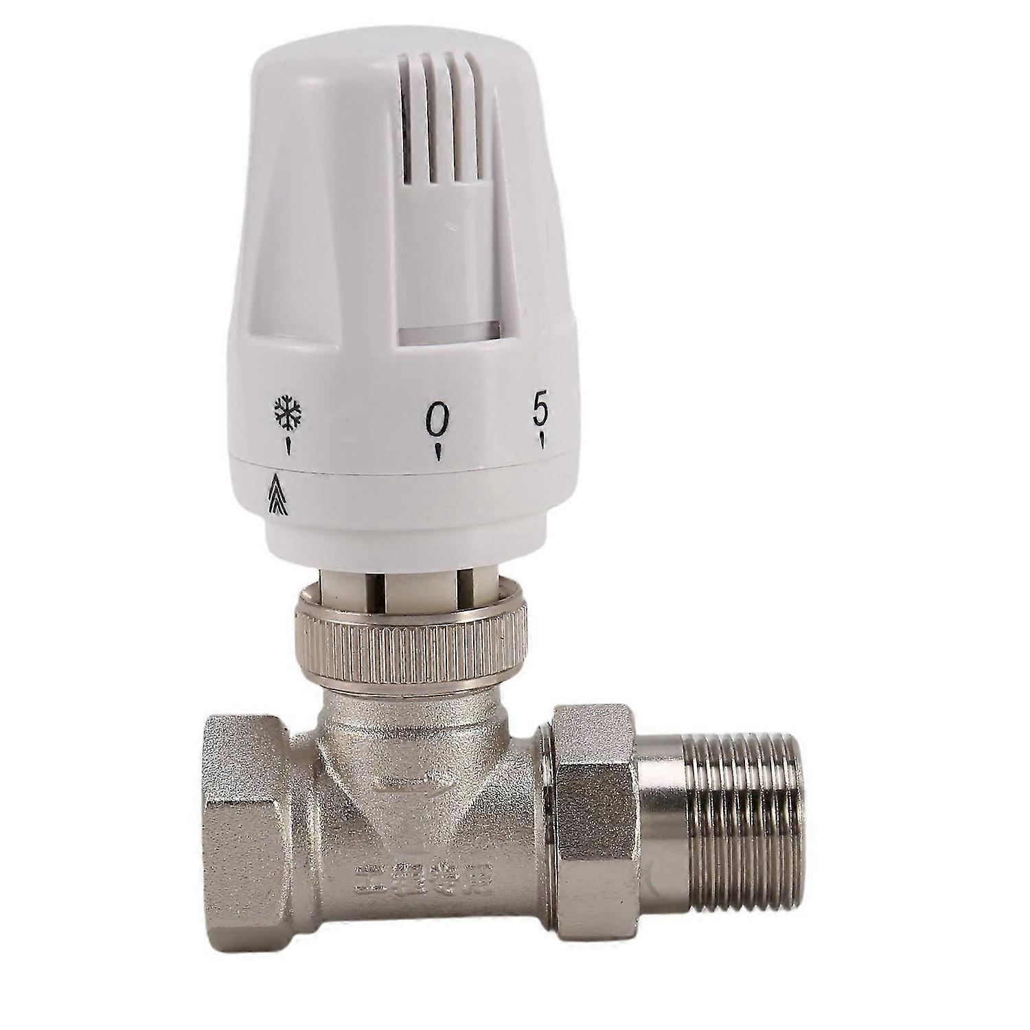 3/4Inch Thermostatic Radiator Valve Straight Type DN20 Automatic Temperature Control Valve Floor He