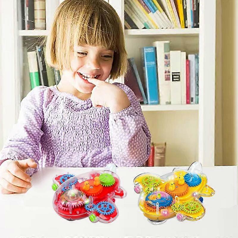 Airplane Toys For Boy Small Toy Airplane Airplane Toy 360-degree Rotating Transparent Appearance Colorful Cool Sound And Light