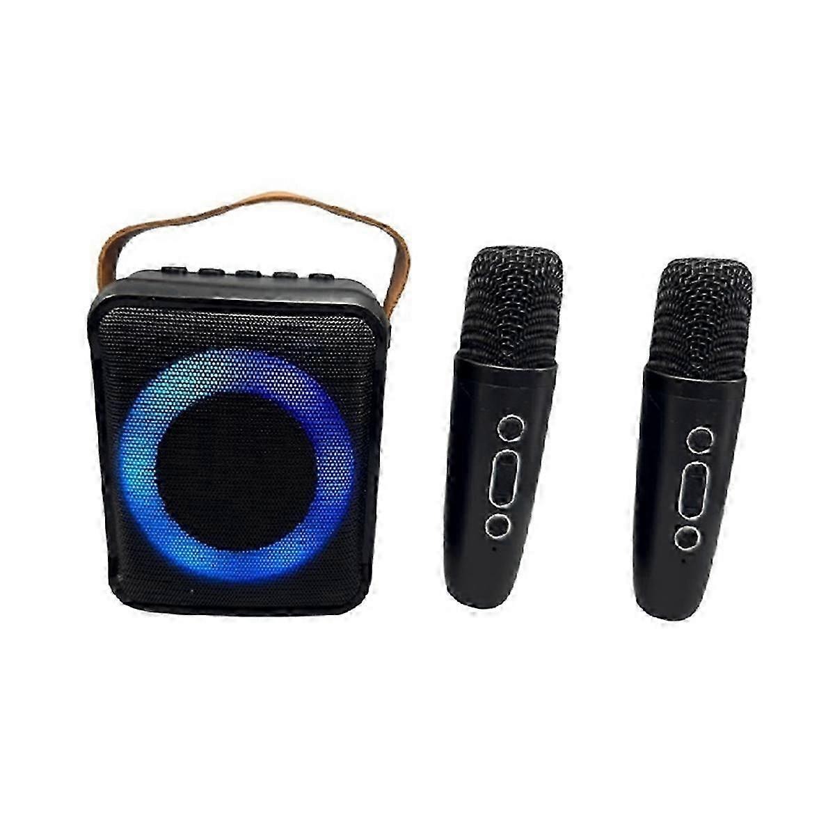 Multifunctional Bluetooth Audio Portable Microphone Colorful Led Atmosphere Lamp Home Karaoke Speak