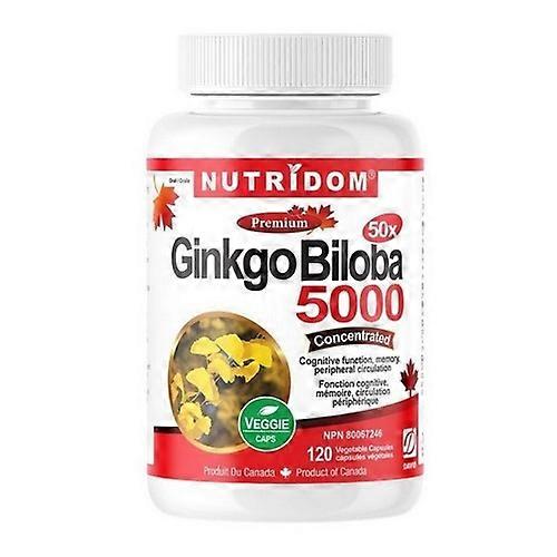Nutridom Ginkgo Biloba 5000, 120 VegCaps